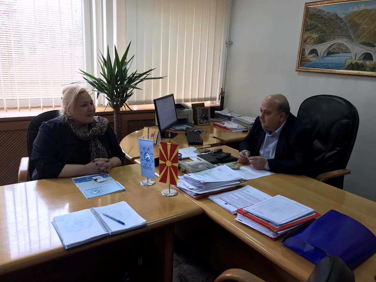 Official meeting – Dr. Mira Jovanovski Dasic, Head of the SEEHN Secretariat and Mr. Jovica Andovski, Deputy Minister of Health