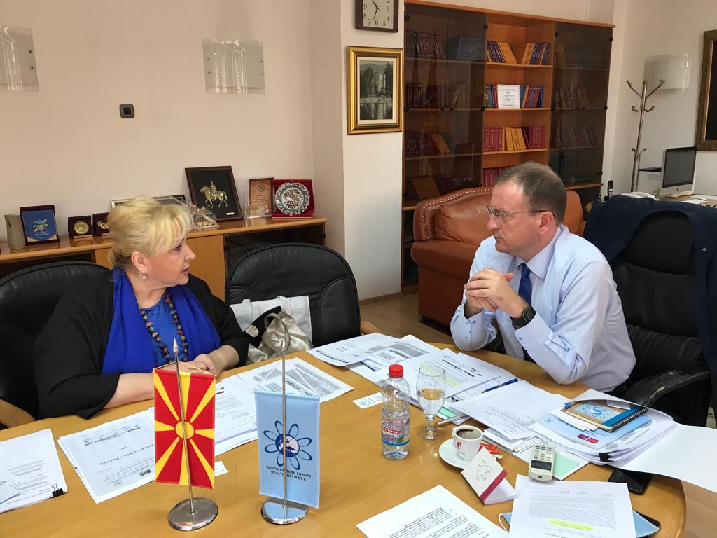 Meeting with Dr. Arben Taravari, Minister of Health of the Republic of Macedonia